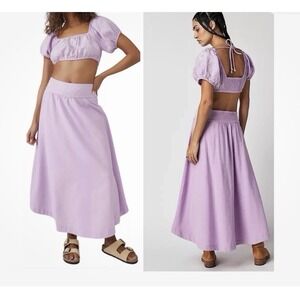 New Beautiful Free People‎ Beautiful  Lotus Skirt And Top  Set Size Small NWT